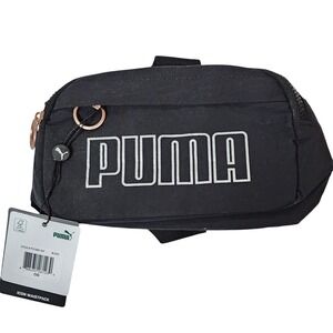 Puma Icon Waistpack Fanny Pack Black Adjustable‎ Strap OS New With Tags